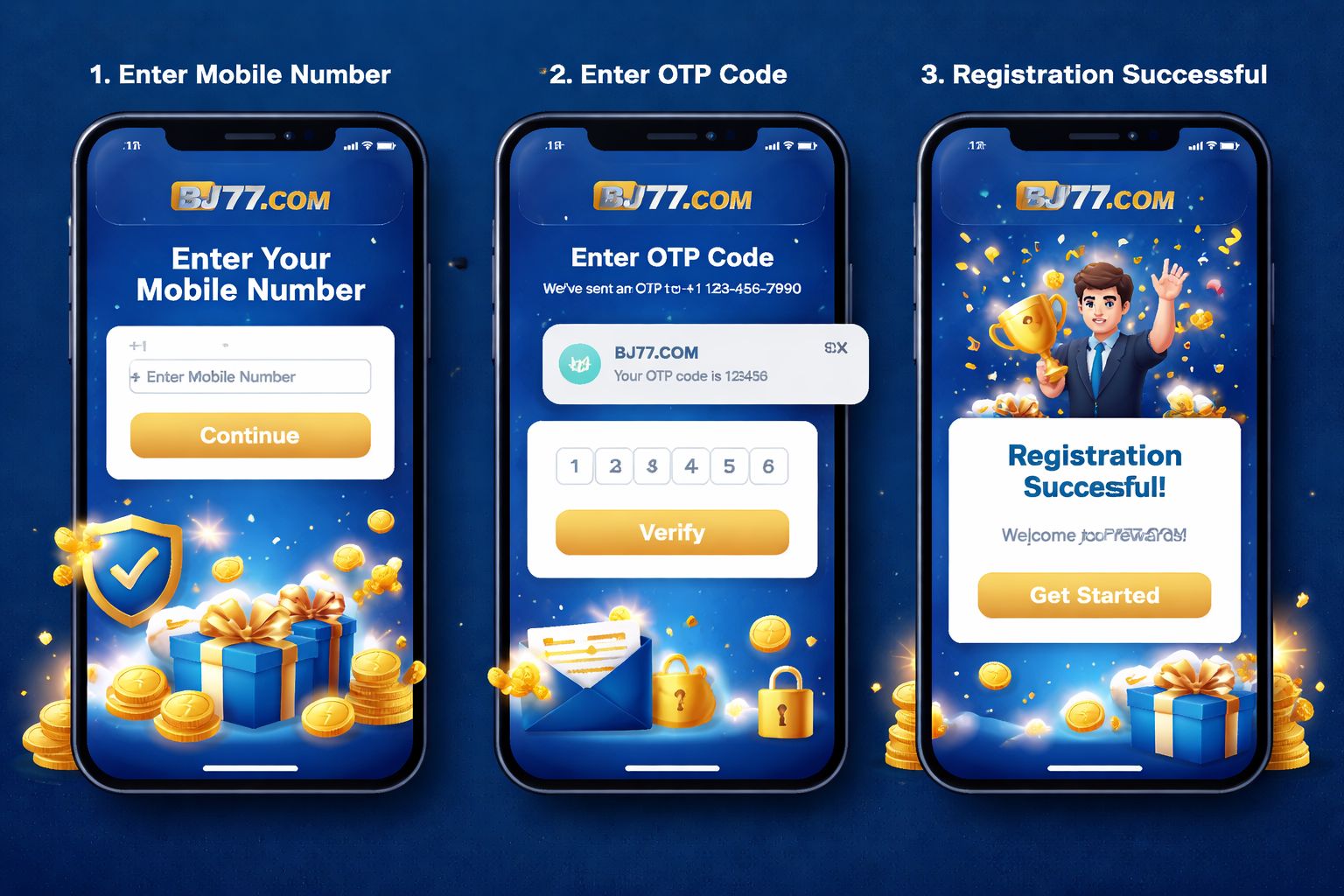 BJ77 COM Sign In Walkthrough Steps